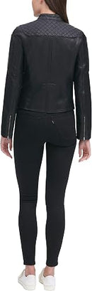 Women's Faux Leather Motocross Racer Jacket